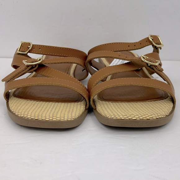 LOTTINI, VACCHETTA MULTI STRAP, BROWN LEATHER FLAT SANDALS, SIZE US 9.5 EU 41 - Picture 6 of 16